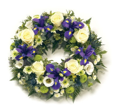 Wreath-Blue & White