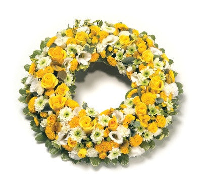 Wreath-Yellow & White